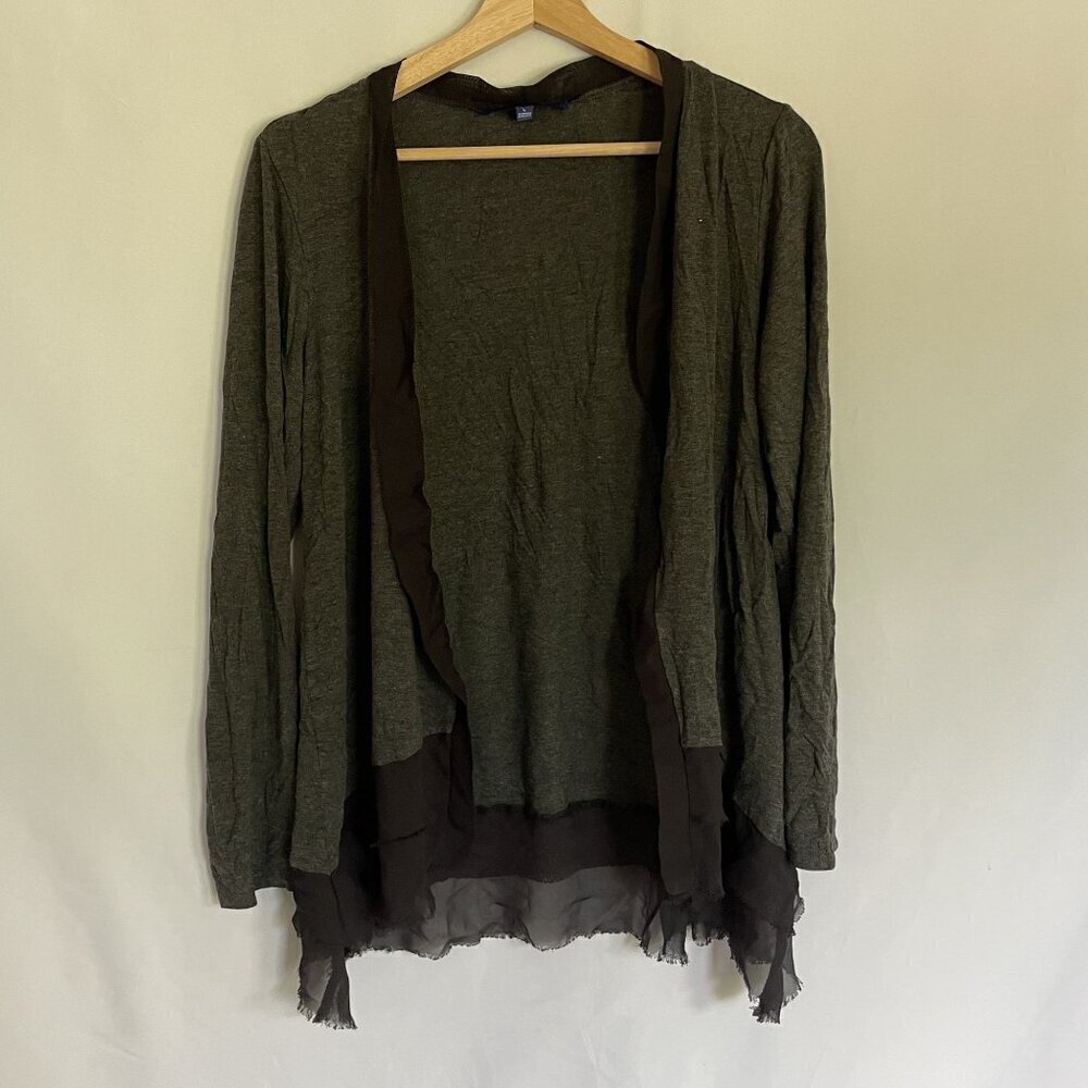 Apt. 9 gray and black cardigan rayon spandex women's size large